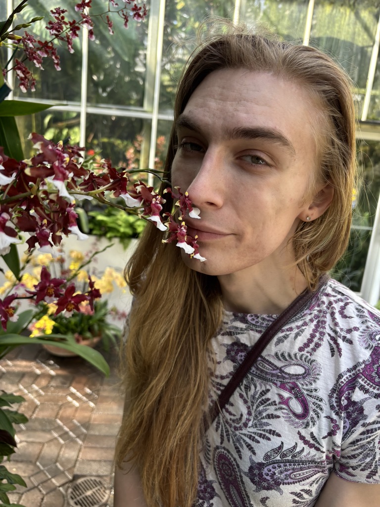 Emma at the botanical gardens